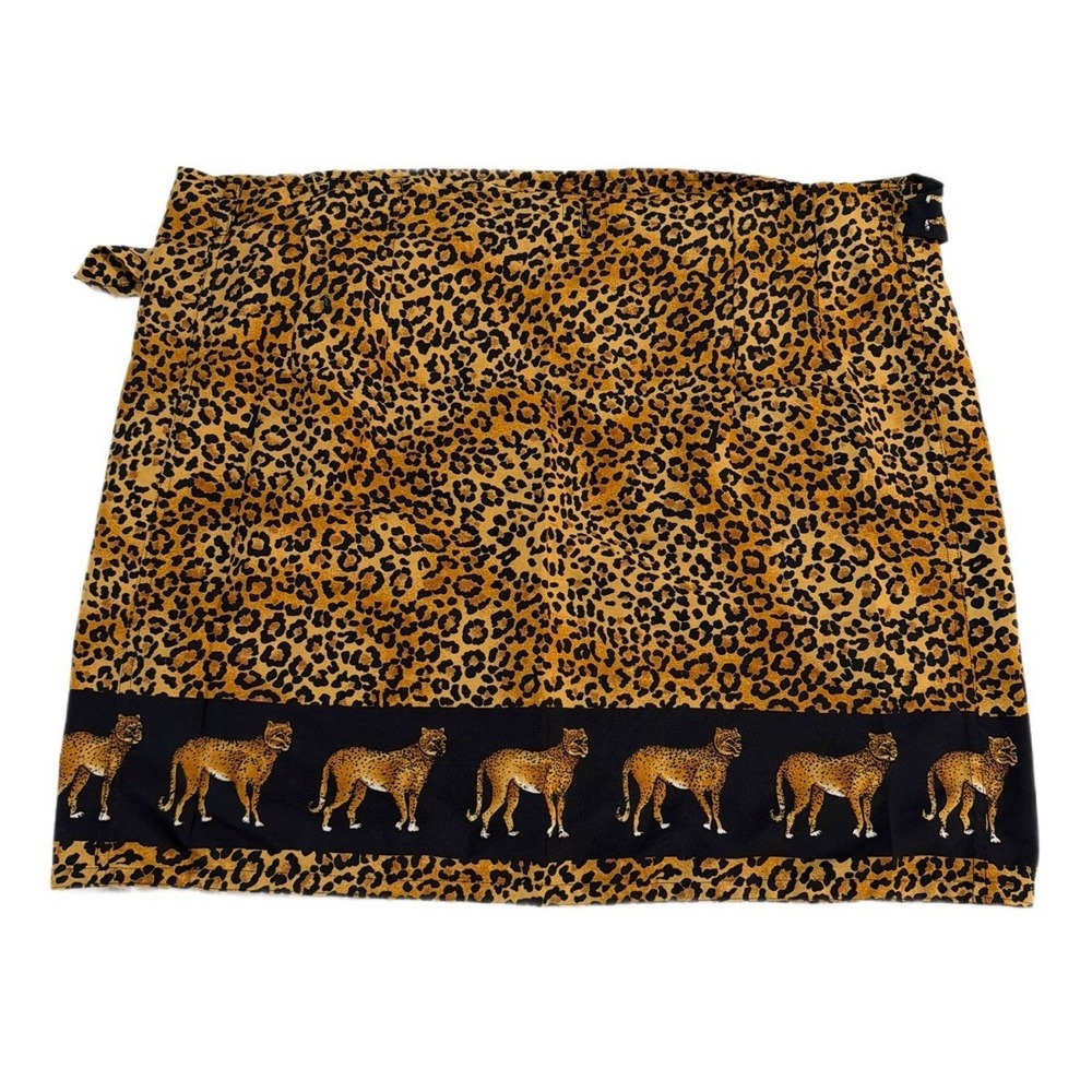 Rima Cheetah Leopard Print Swim Cover-up Wrap Beach Summer Vacation - Picture 4 of 8